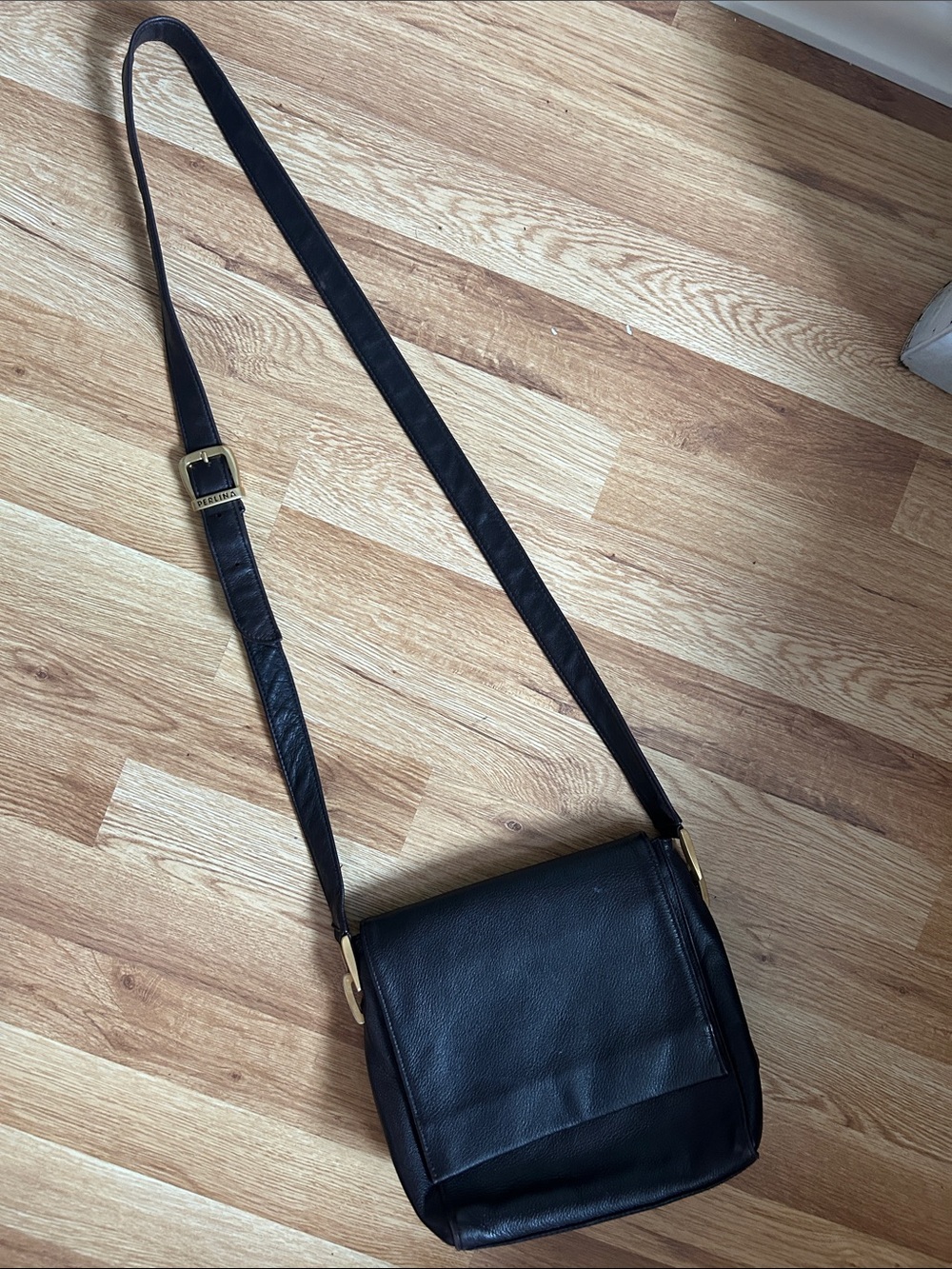 Brown Leather Crossbody Bag by